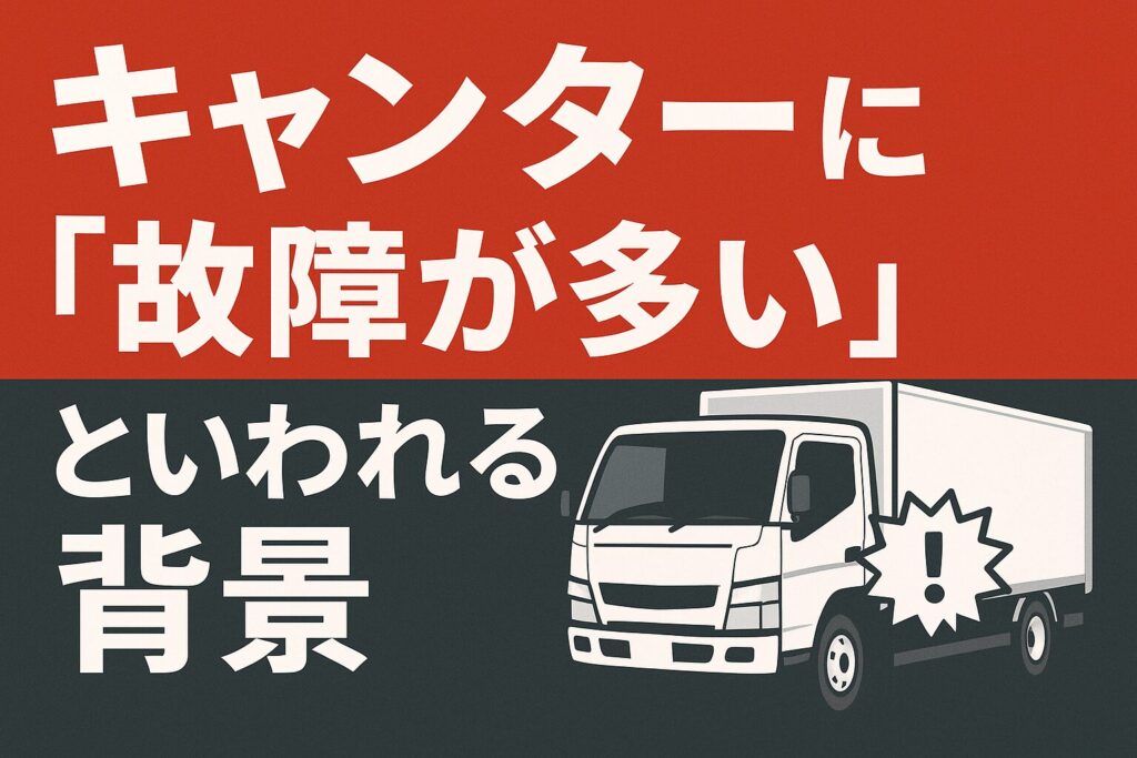 キャンター故障多い