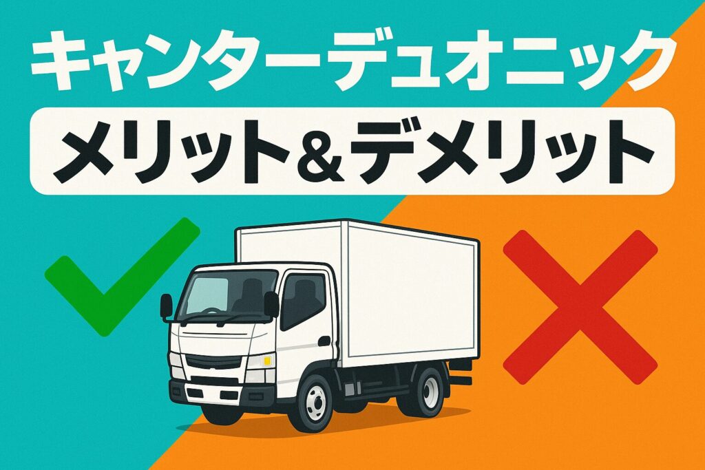 キャンターデュオニックのメリットとデメリット