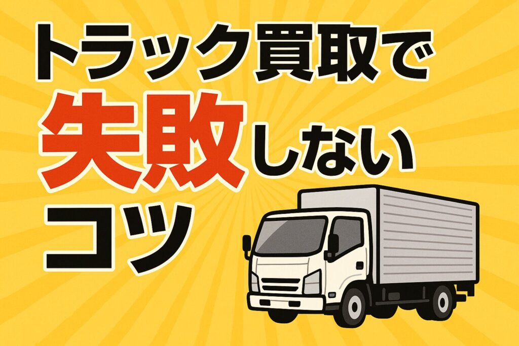 トラック買取で失敗