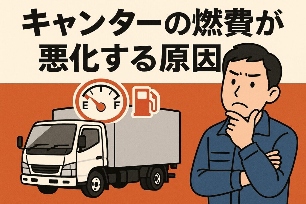 キャンターの燃費が悪化
