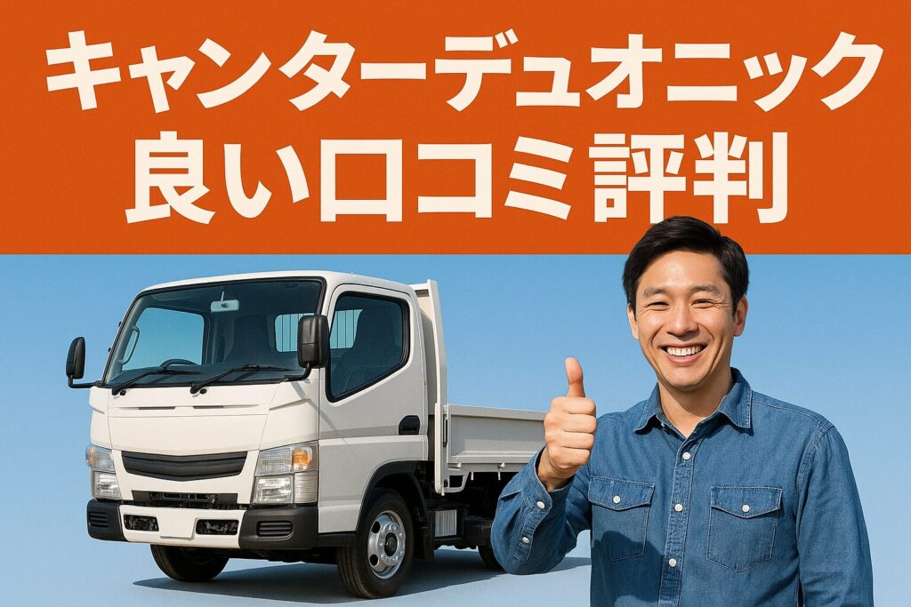 キャンターデュオニックの良い口コミ評判