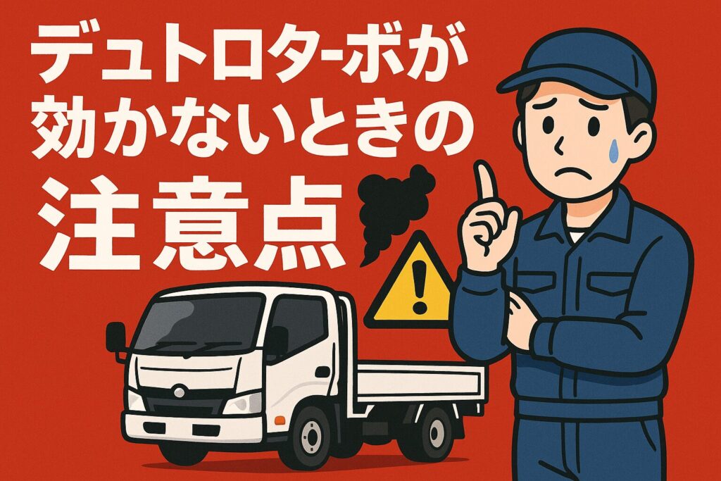 デュトロターボ効かない注意点