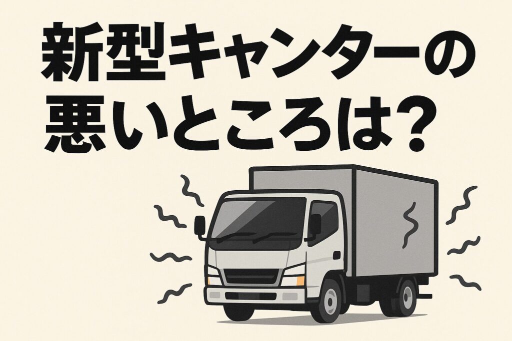 新型キャンターの悪いところ