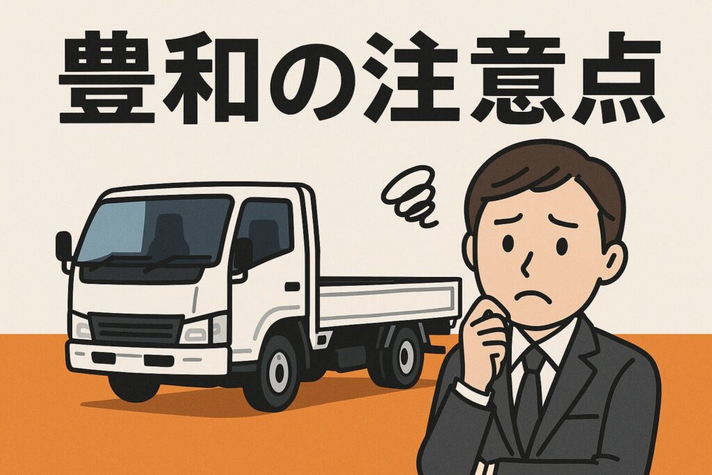 豊和の注意点