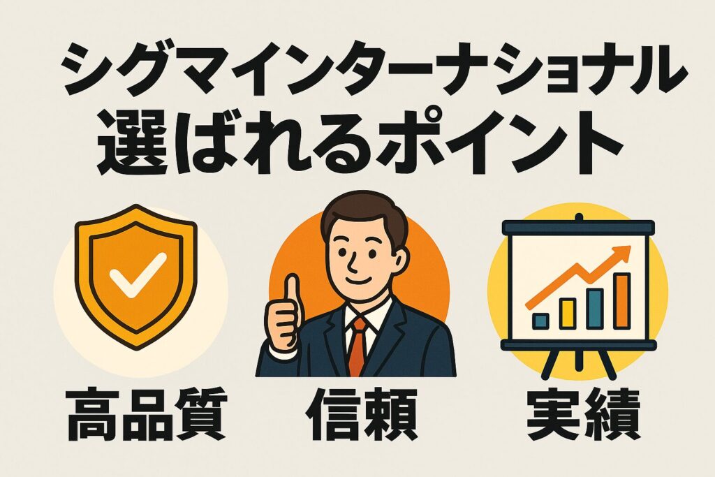 シグマインターナショナルの選ばれるポイント