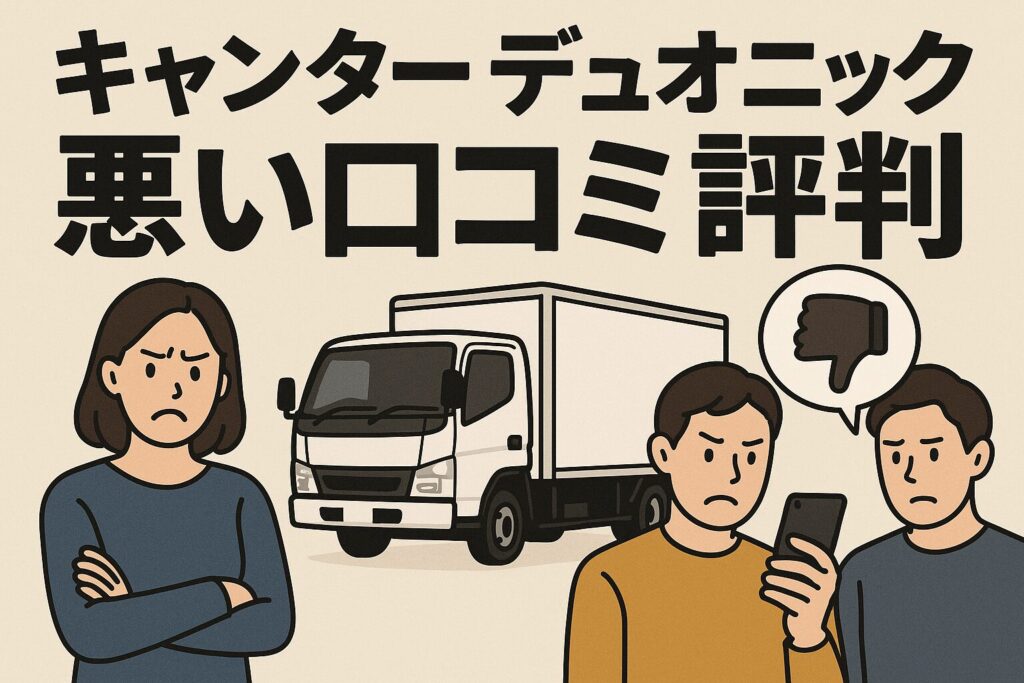 キャンターデュオニックの悪い口コミ評判