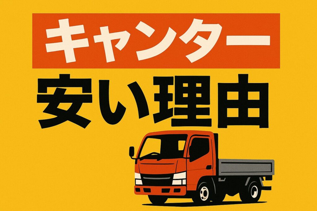 キャンターが安い理由