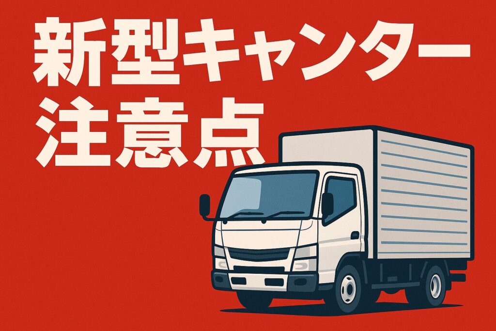 新型キャンター注意点