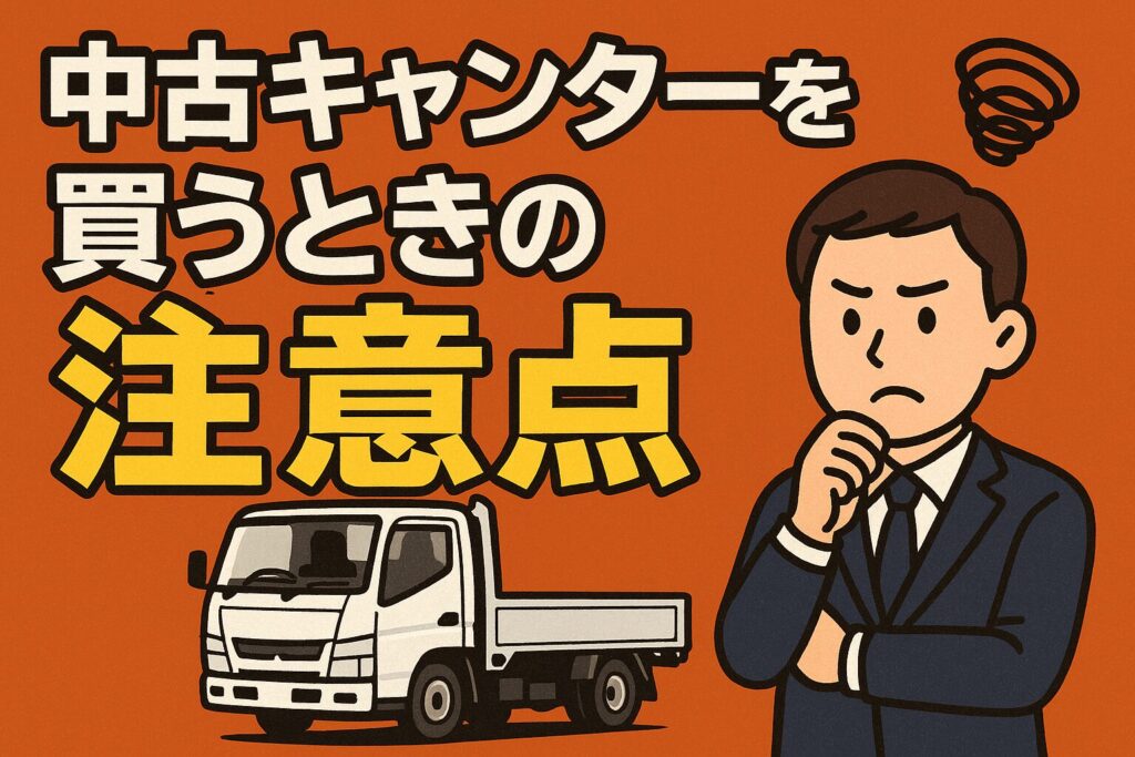 中古キャンター注意点