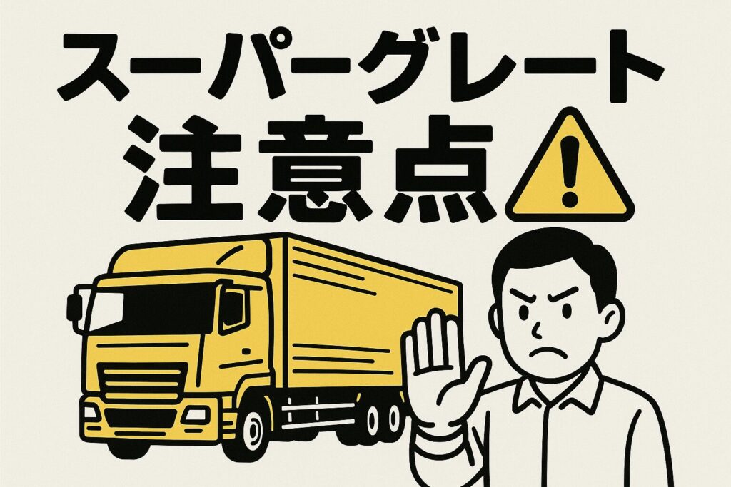 スーパーグレートの注意点