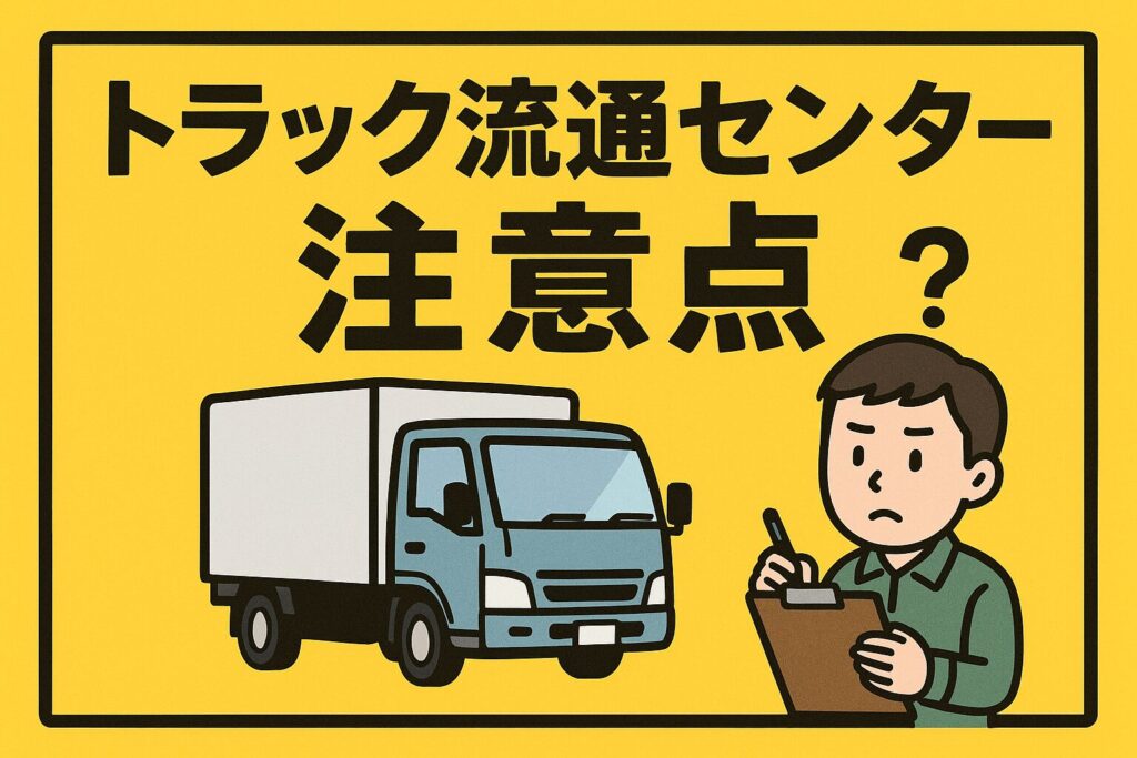 トラック流通センターの注意点