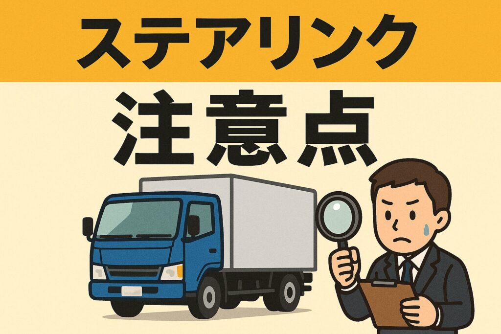 ステアリンクの注意点