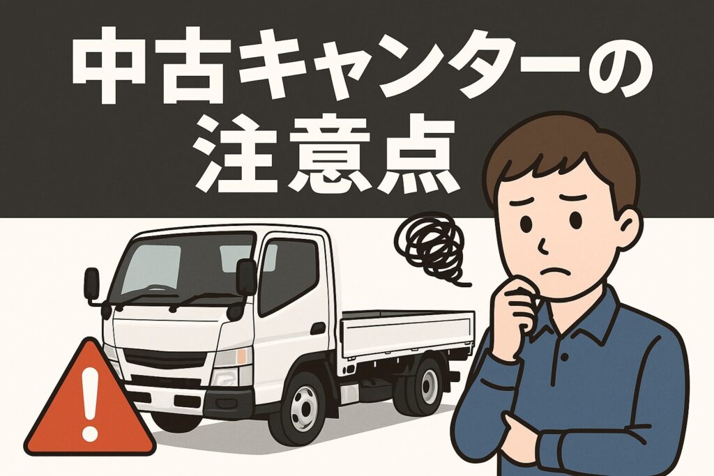 中古キャンターの注意点