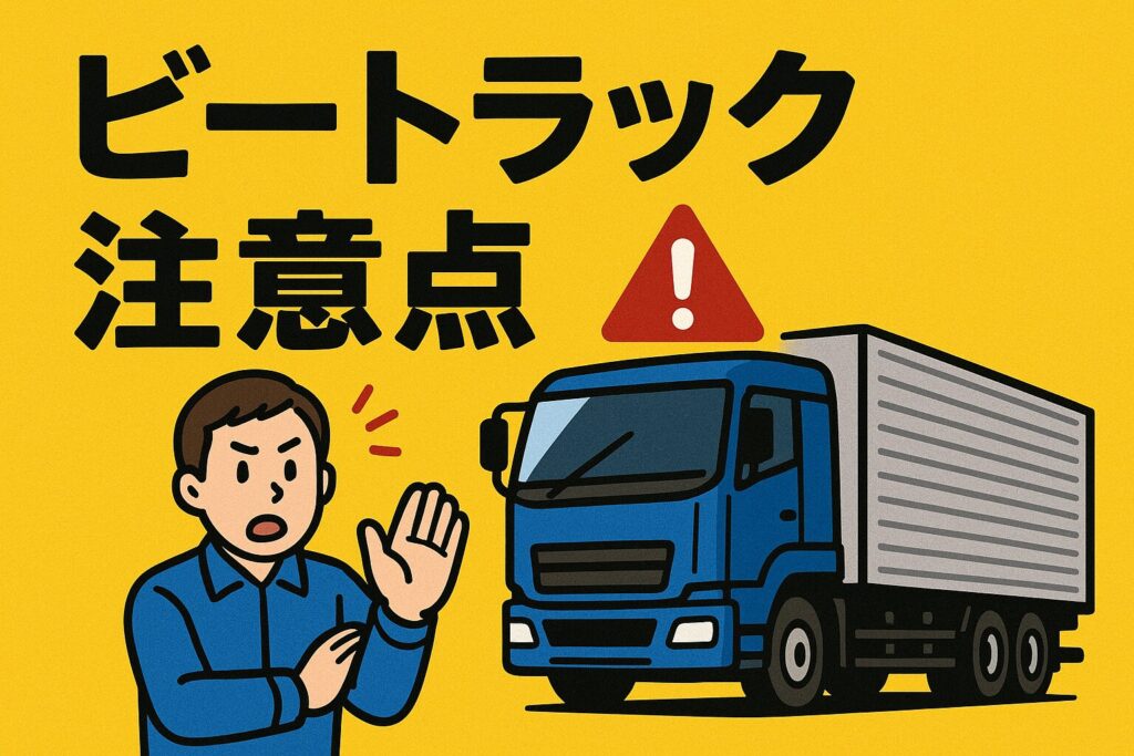 ビートラックの注意点