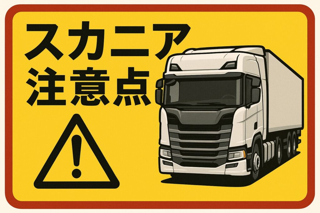 スカニア注意点