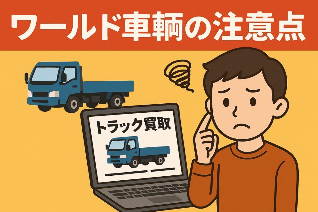 ワールド車輛の注意点