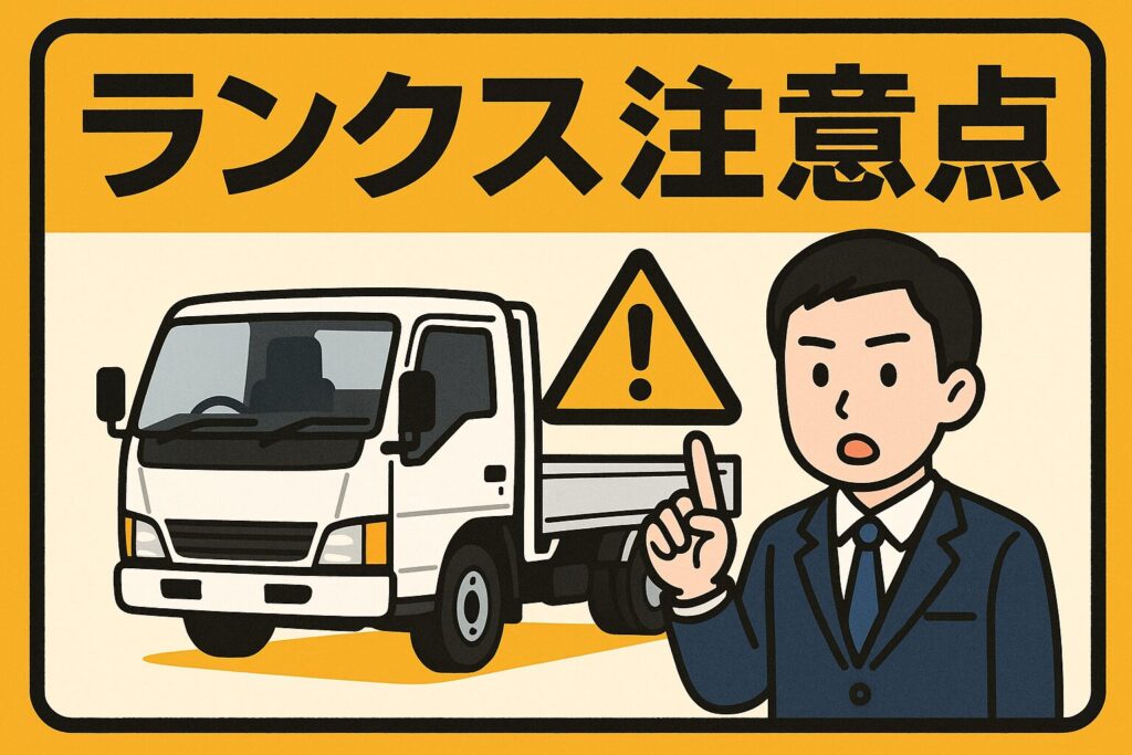 ランクスの注意点