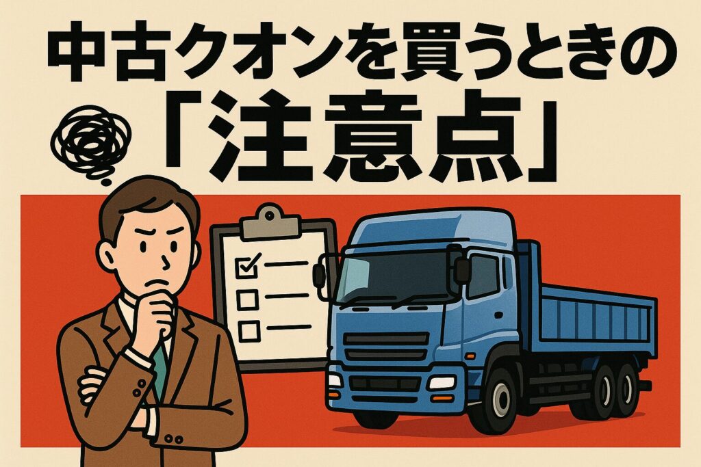 中古クオンの注意点