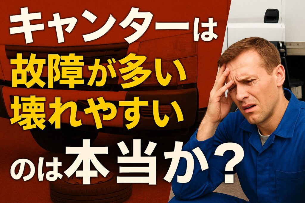 キャンターは壊れやすい