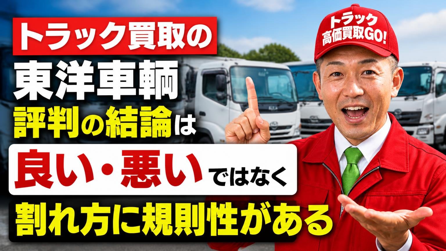 トラック買取の東洋車輌、評判の結論は「良い・悪い」ではなく「割れ方に規則性がある」