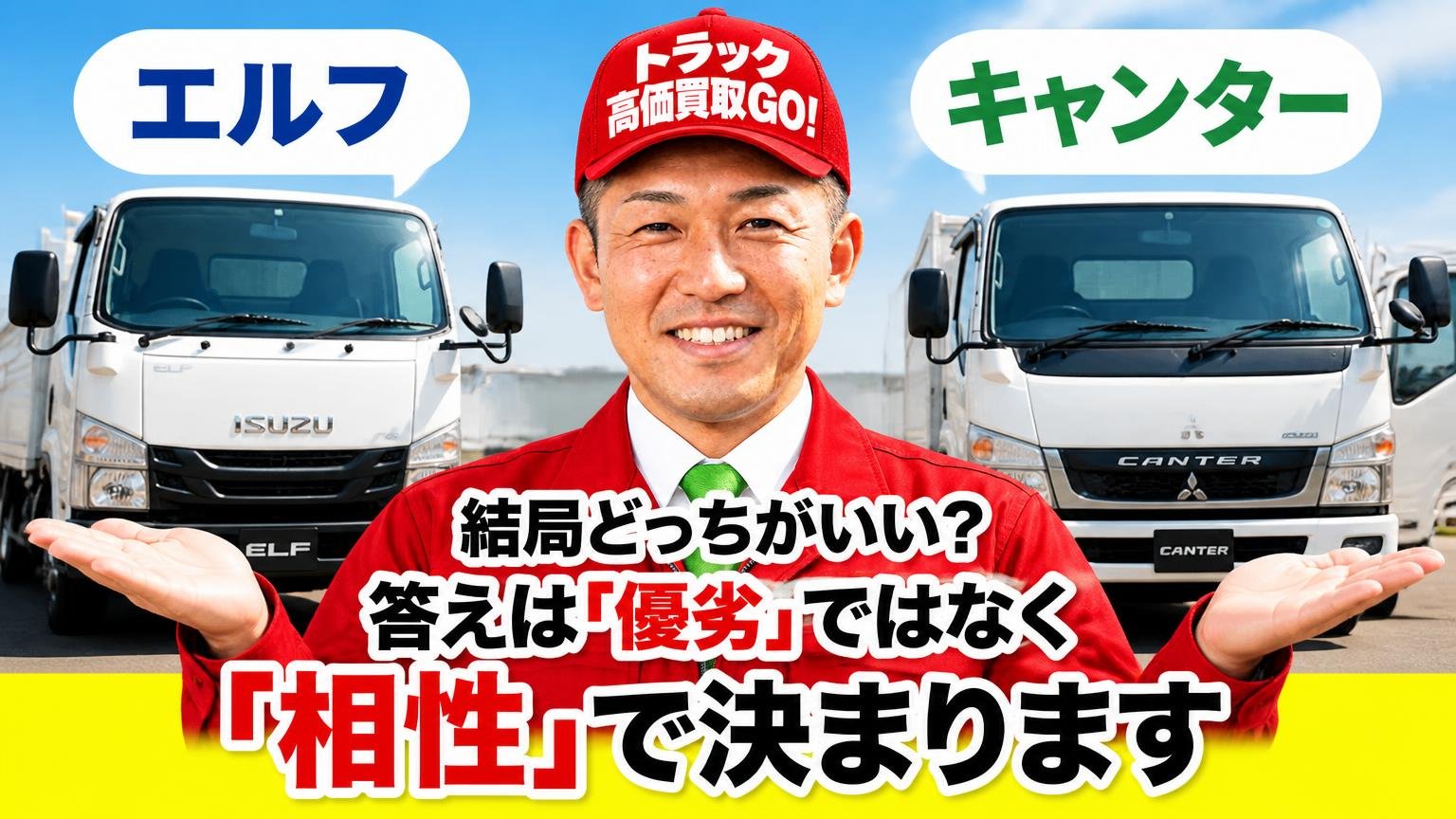 エルフとキャンター、結局どっちがいい?答えは「優劣」ではなく「相性」で決まります