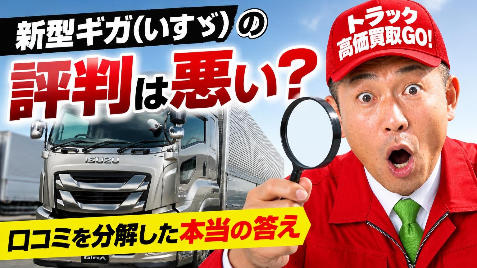 【結論】新型ギガ(いすゞ)の評判は悪い?口コミを分解した本当の答え