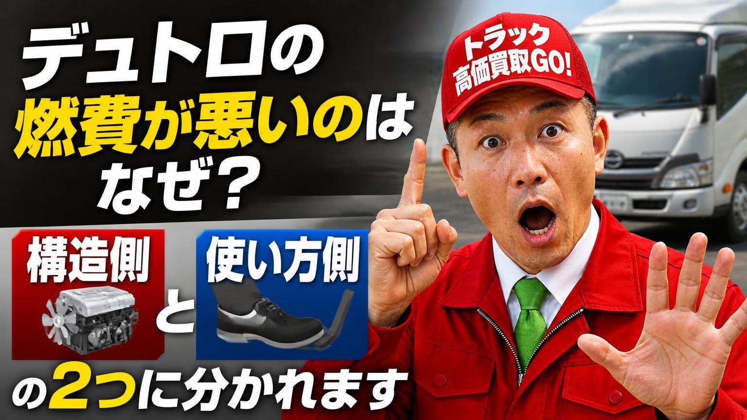 デュトロの燃費が悪いのはなぜ?原因は「構造側」と「使い方側」の2つに分かれます