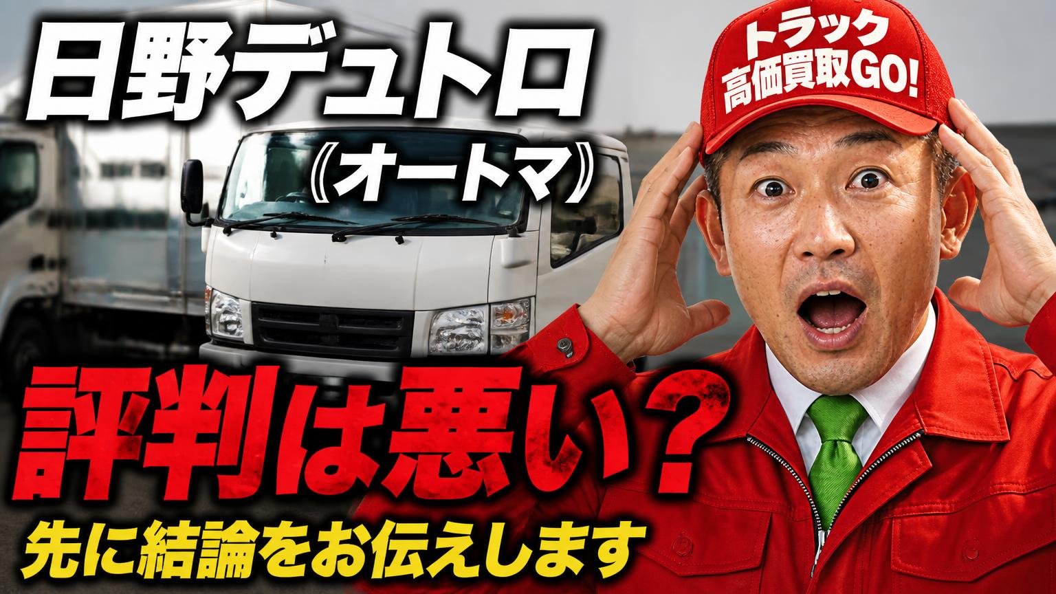 日野デュトロ(オートマ)の評判は悪い?先に結論をお伝えします