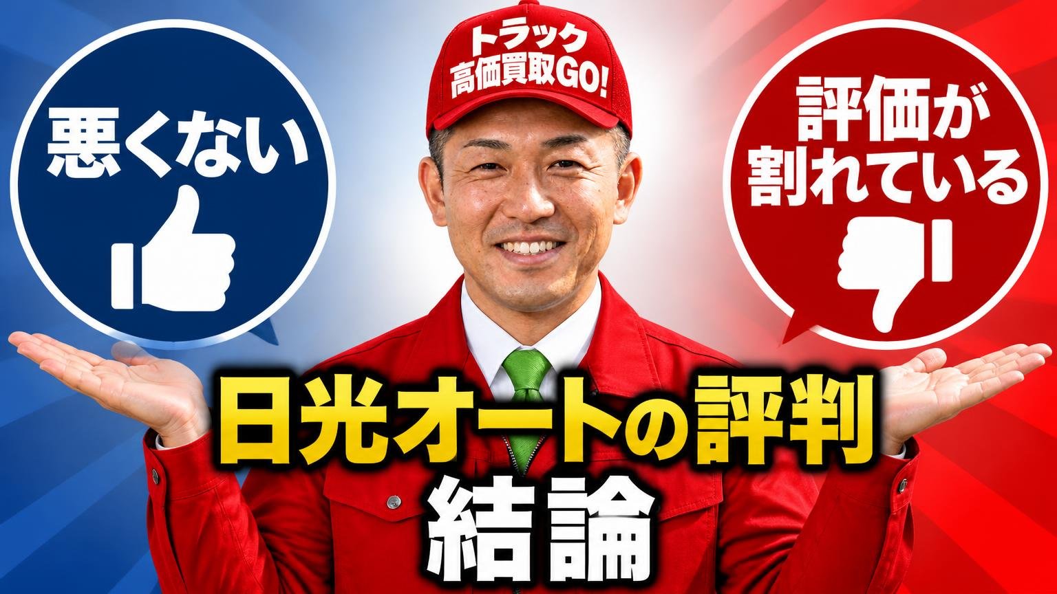 【結論】日光オートの評判は「悪くない。ただし評価は両端に割れている」