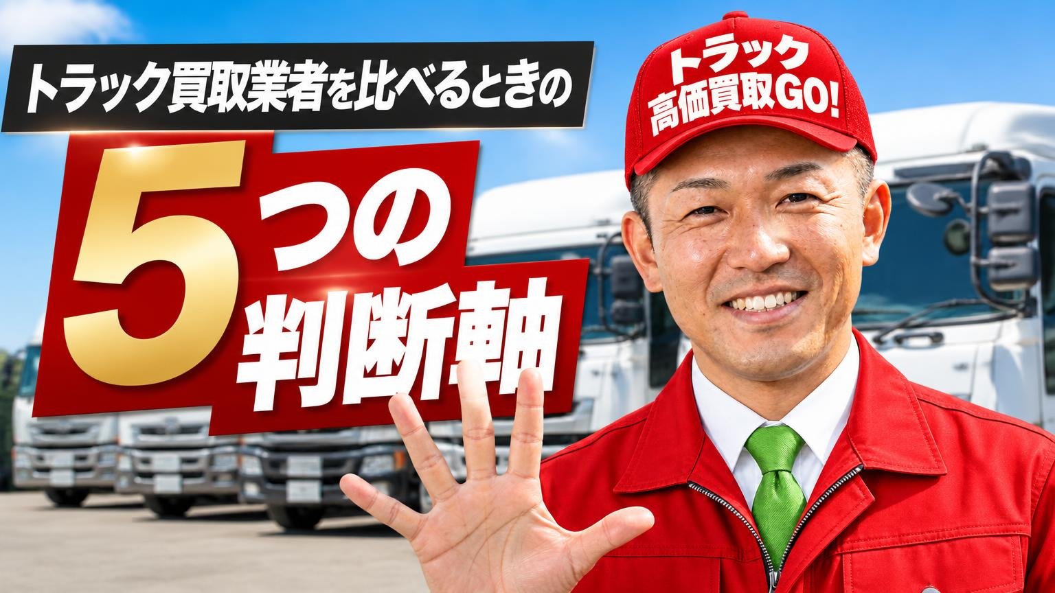キントラも含めて、トラック買取業者を比べるときの5つの判断軸