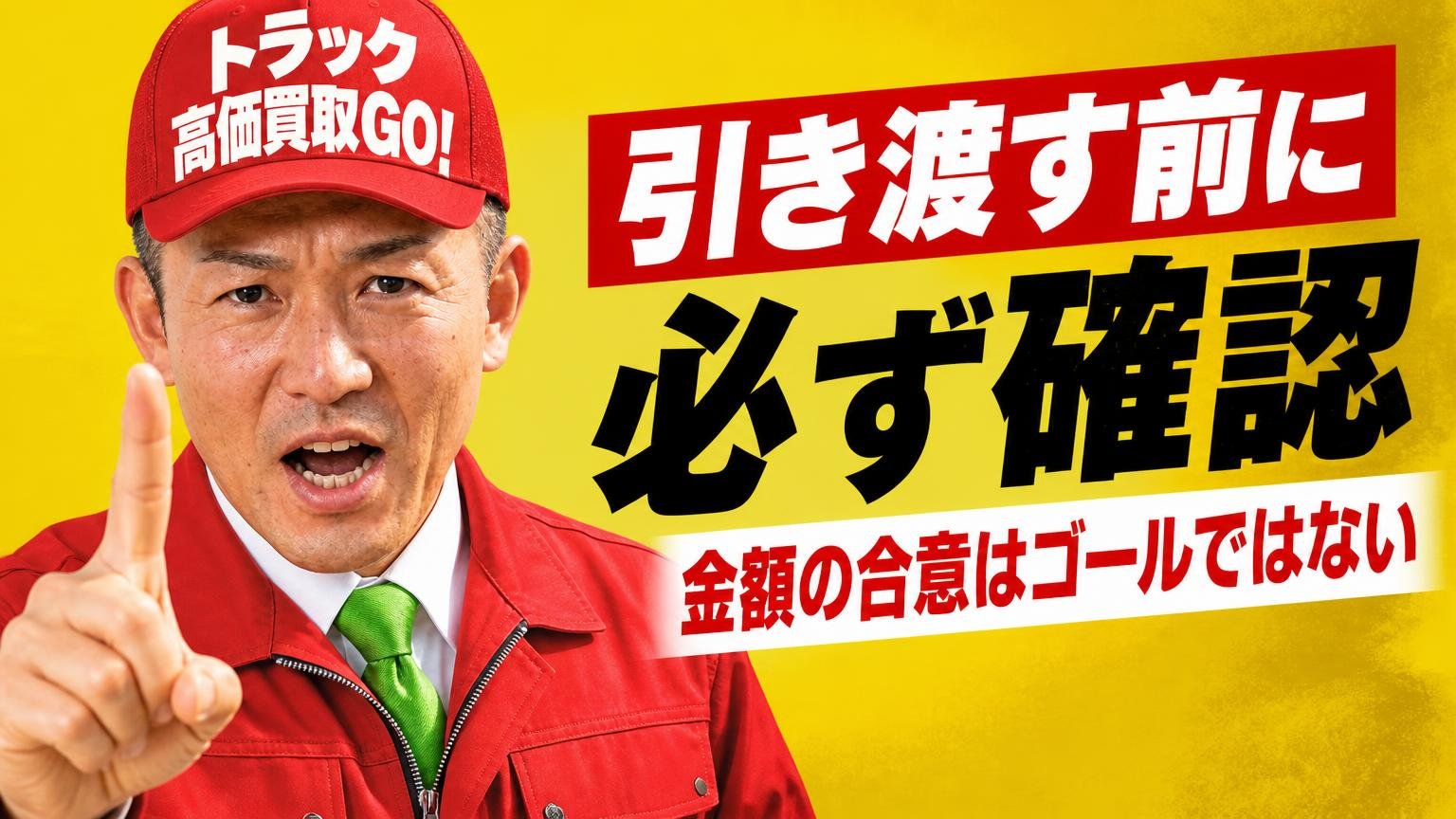 引き渡す前に必ず確認すること|金額の合意はゴールではない