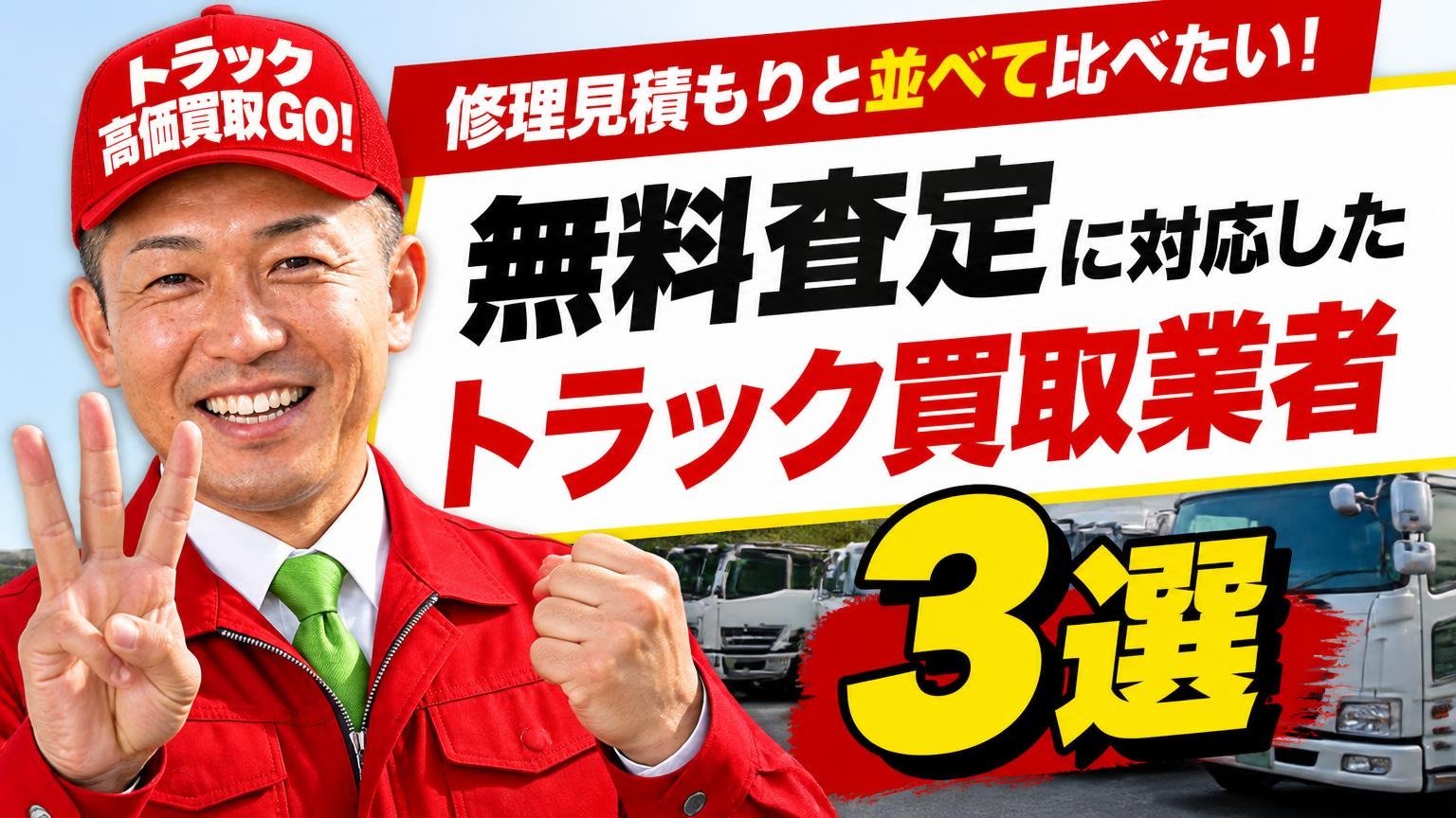 修理見積もりと並べて比べたい、無料査定に対応したトラック買取業者3選