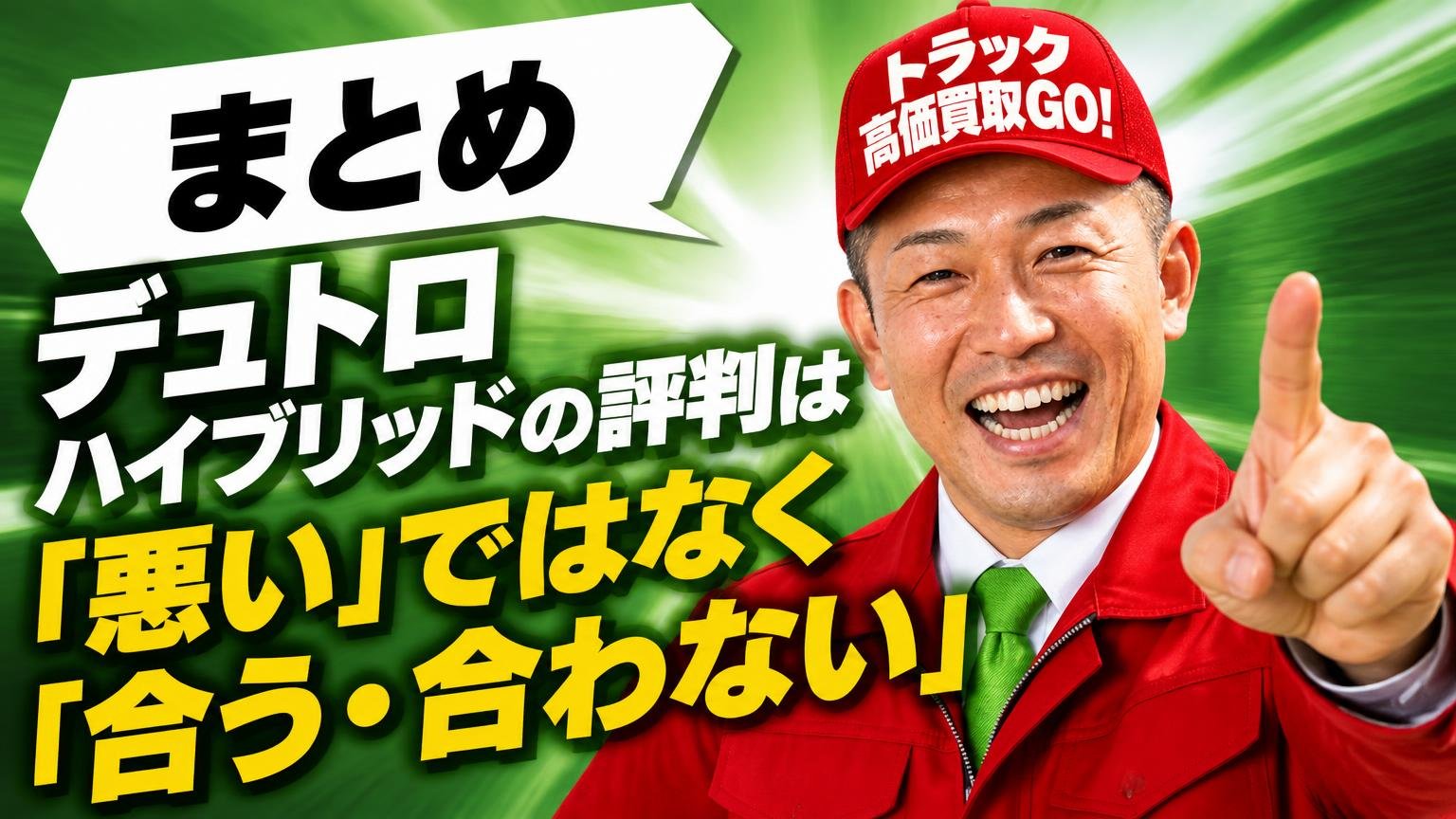 まとめ|デュトロハイブリッドの評判は「悪い」ではなく「合う・合わない」