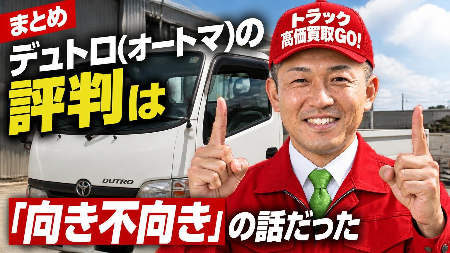 まとめ|デュトロ(オートマ)の評判は「向き不向き」の話だった