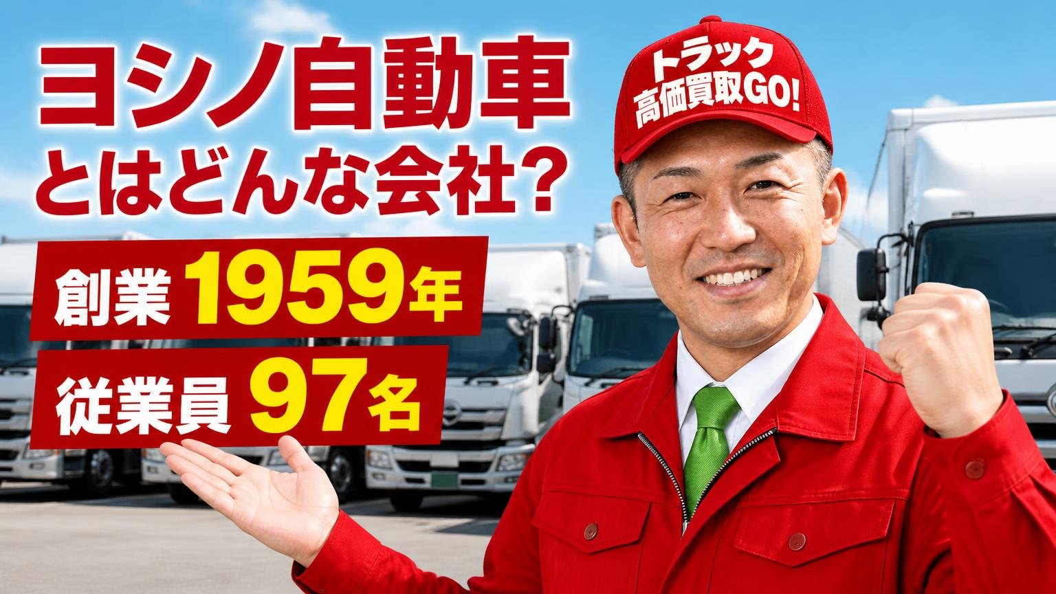 ヨシノ自動車とはどんな会社?創業1959年・従業員97名のトラック専門店
