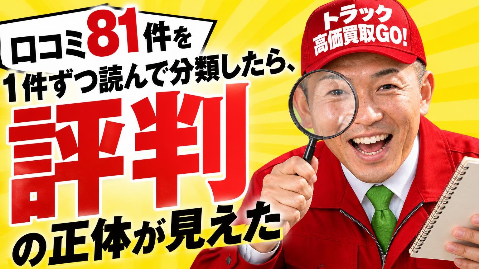 口コミ81件を1件ずつ読んで分類したら、評判の正体が見えた