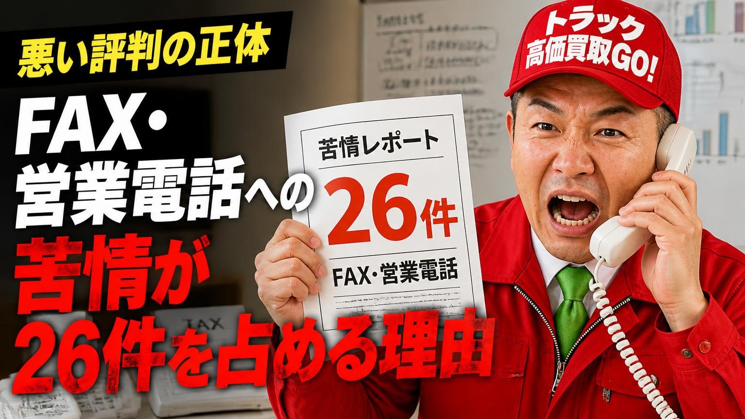 悪い評判の正体|FAX・営業電話への苦情が26件を占める理由