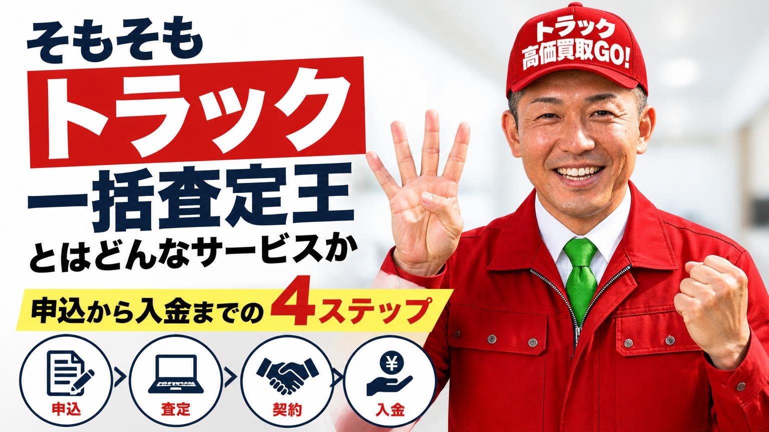 そもそもトラック一括査定王とはどんなサービスか|申込から入金までの4ステップ