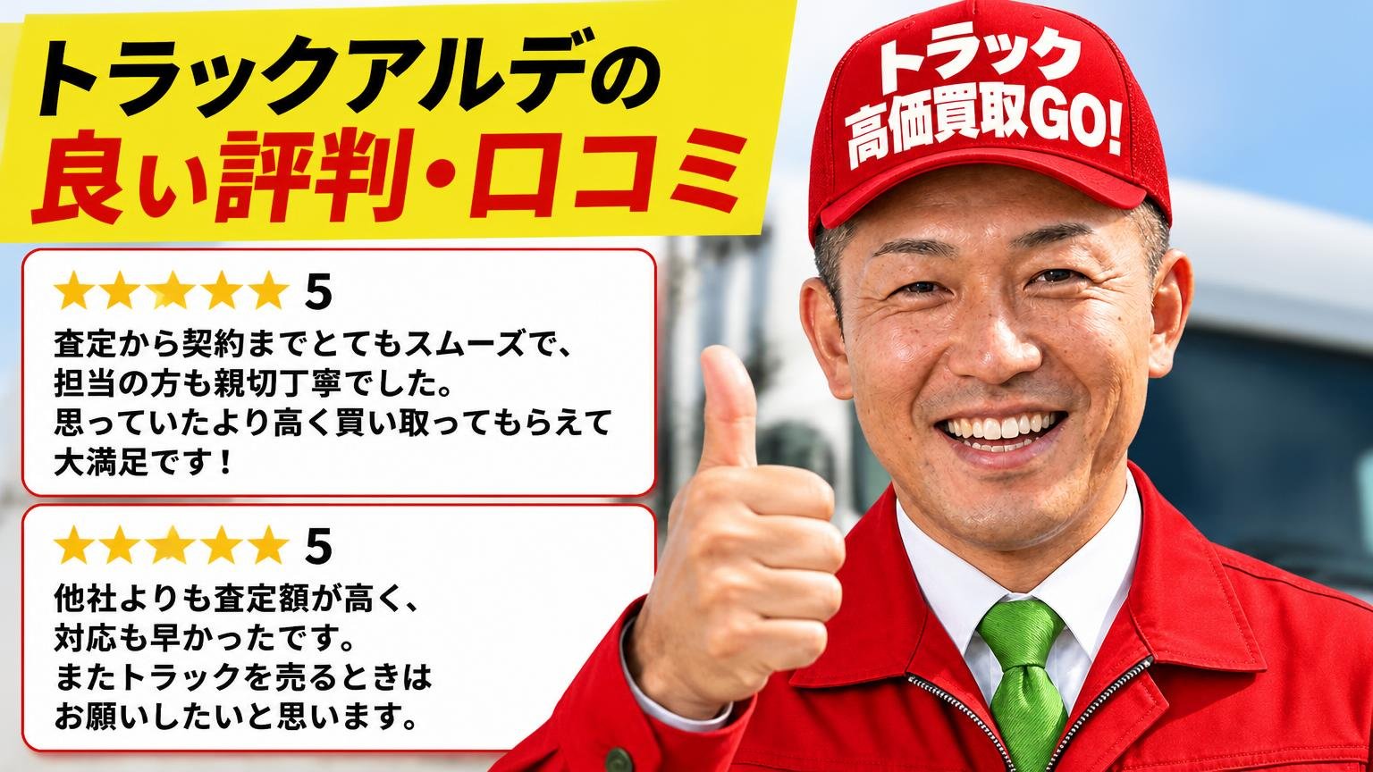 トラックアルデの良い評判・口コミ|Googleマップ★5の2件を全文そのまま載せます