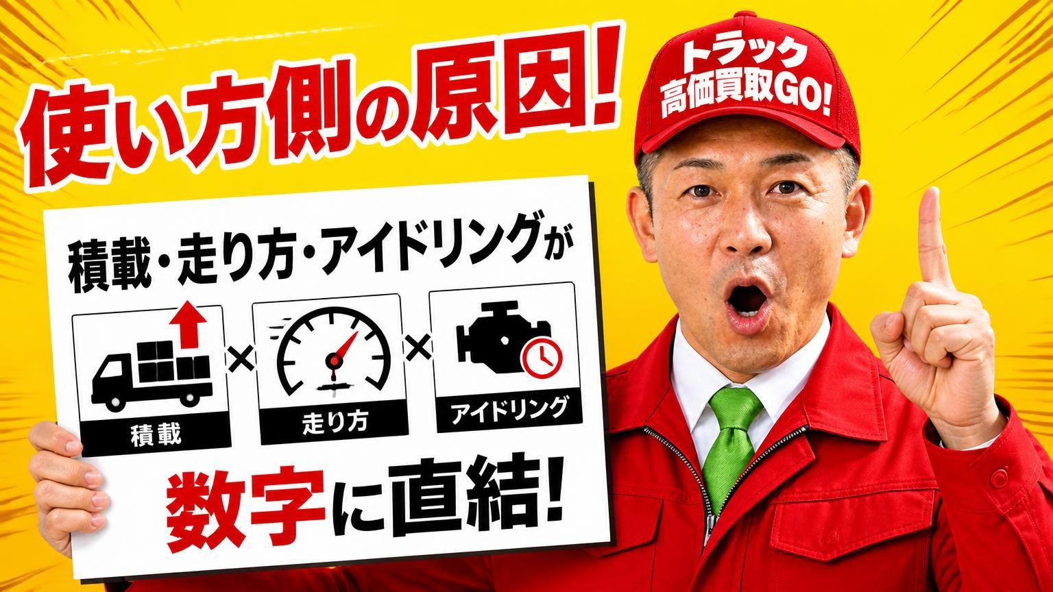 【使い方側の原因】積載・走り方・アイドリングが数字に直結している