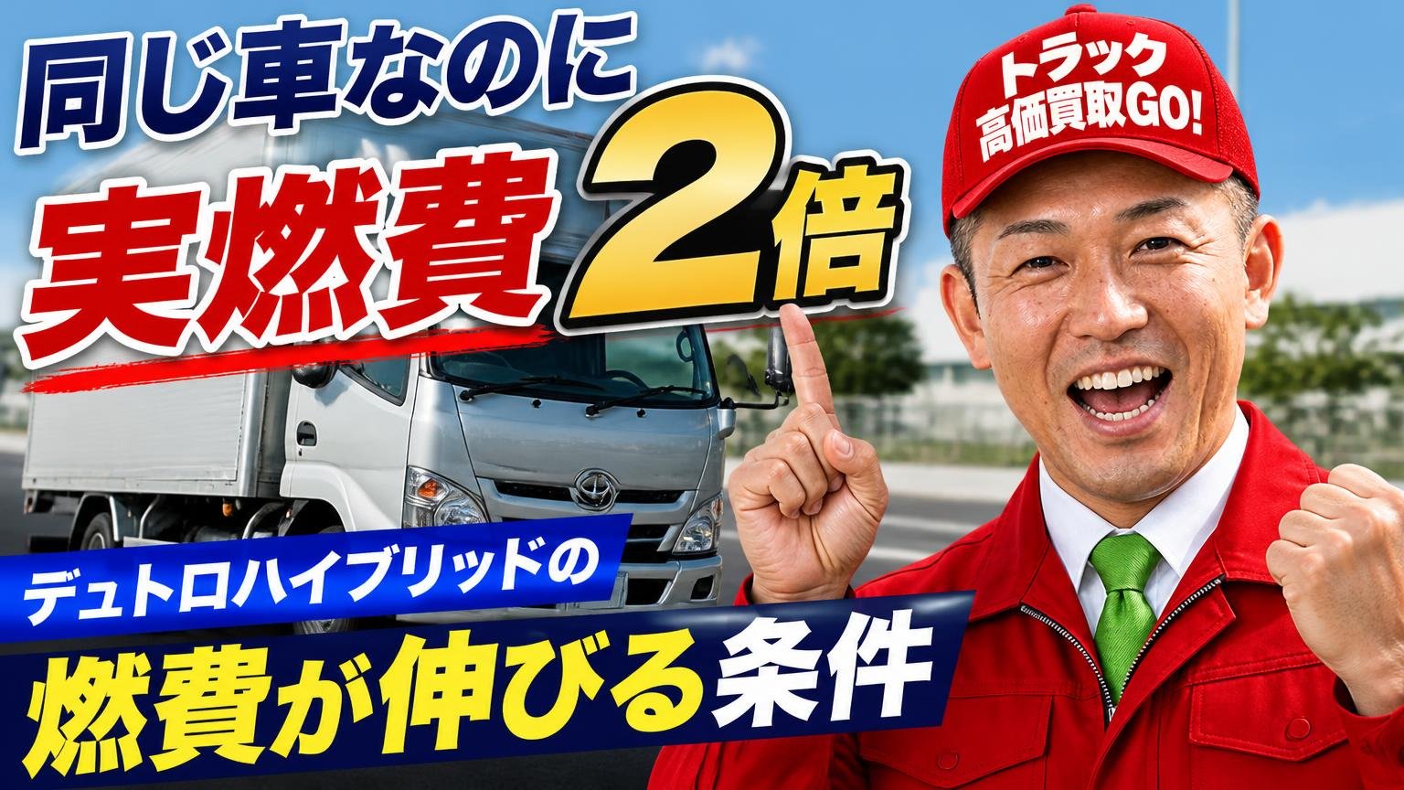 同じ車なのに実燃費が2倍違う|デュトロハイブリッドの燃費が伸びる条件
