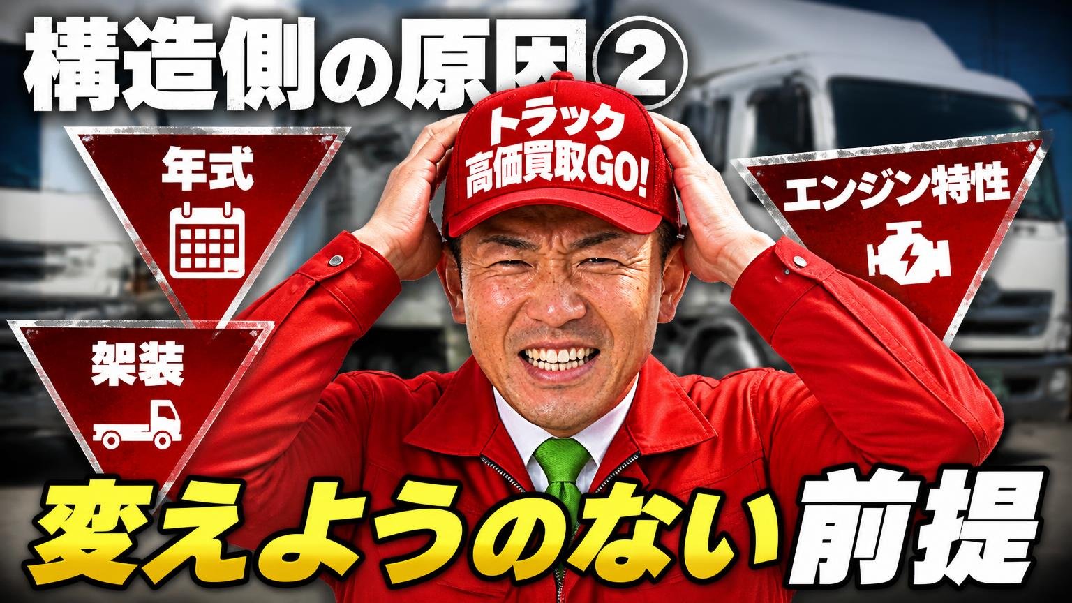 構造側の原因②:年式・架装・エンジン特性という、変えようのない前提