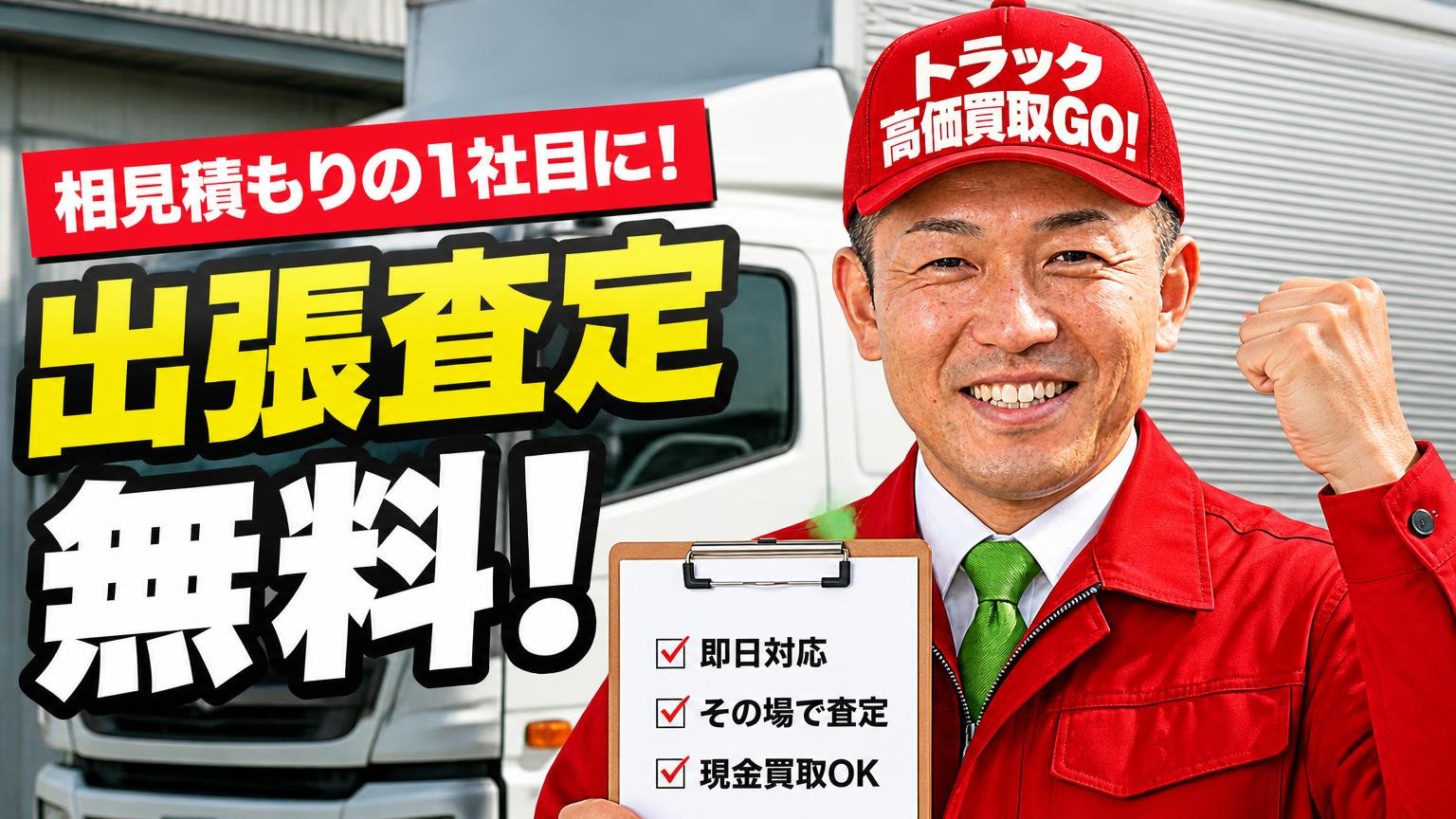 相見積もりの1社目に入れておきたい、出張査定が無料のトラック買取業者