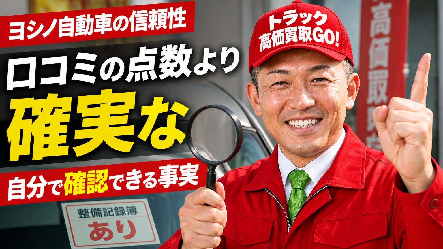 ヨシノ自動車の信頼性|口コミの点数より確実な「自分で確認できる事実」