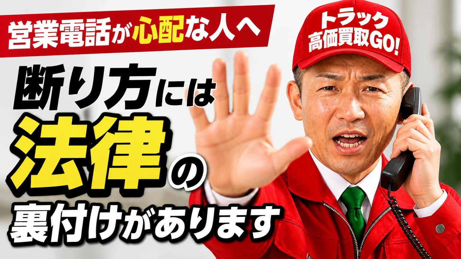 営業電話が心配な人へ｜断り方には法律の裏付けがあります