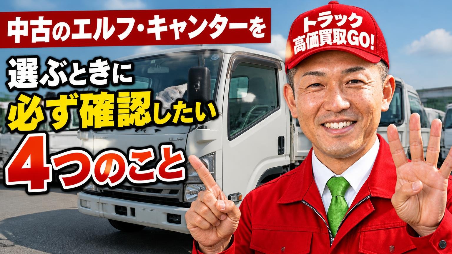 中古のエルフ・キャンターを選ぶときに必ず確認したい4つのこと