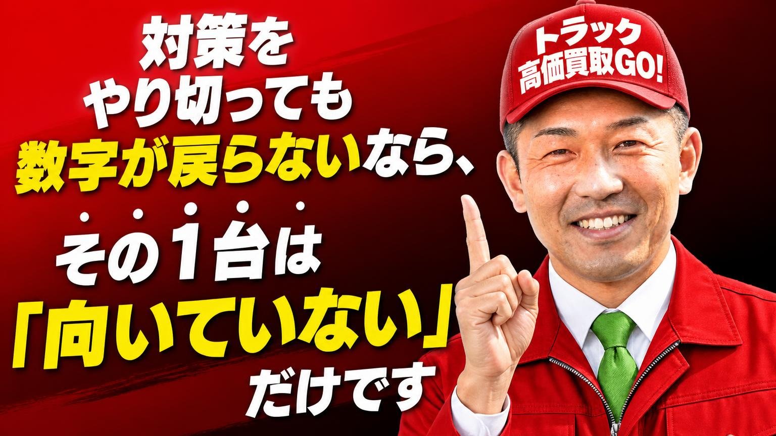 対策をやり切っても数字が戻らないなら、その1台は「向いていない」だけです