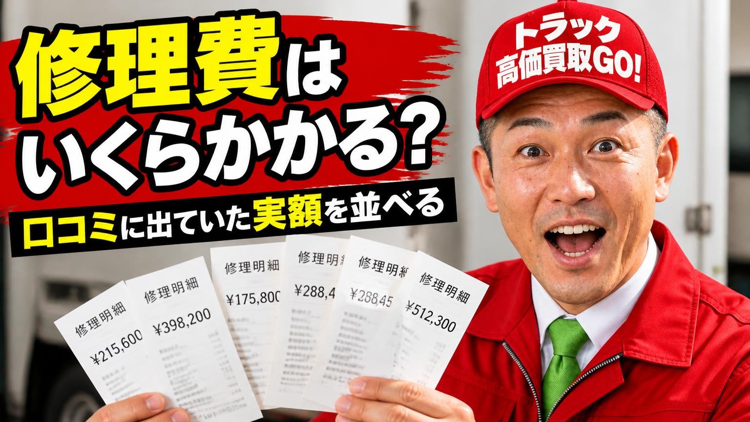 修理費はいくらかかる?口コミに出ていた実額を並べる