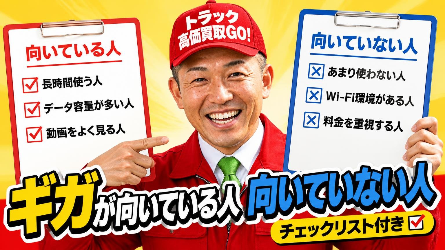 ギガが向いている人・向いていない人【チェックリスト付き】