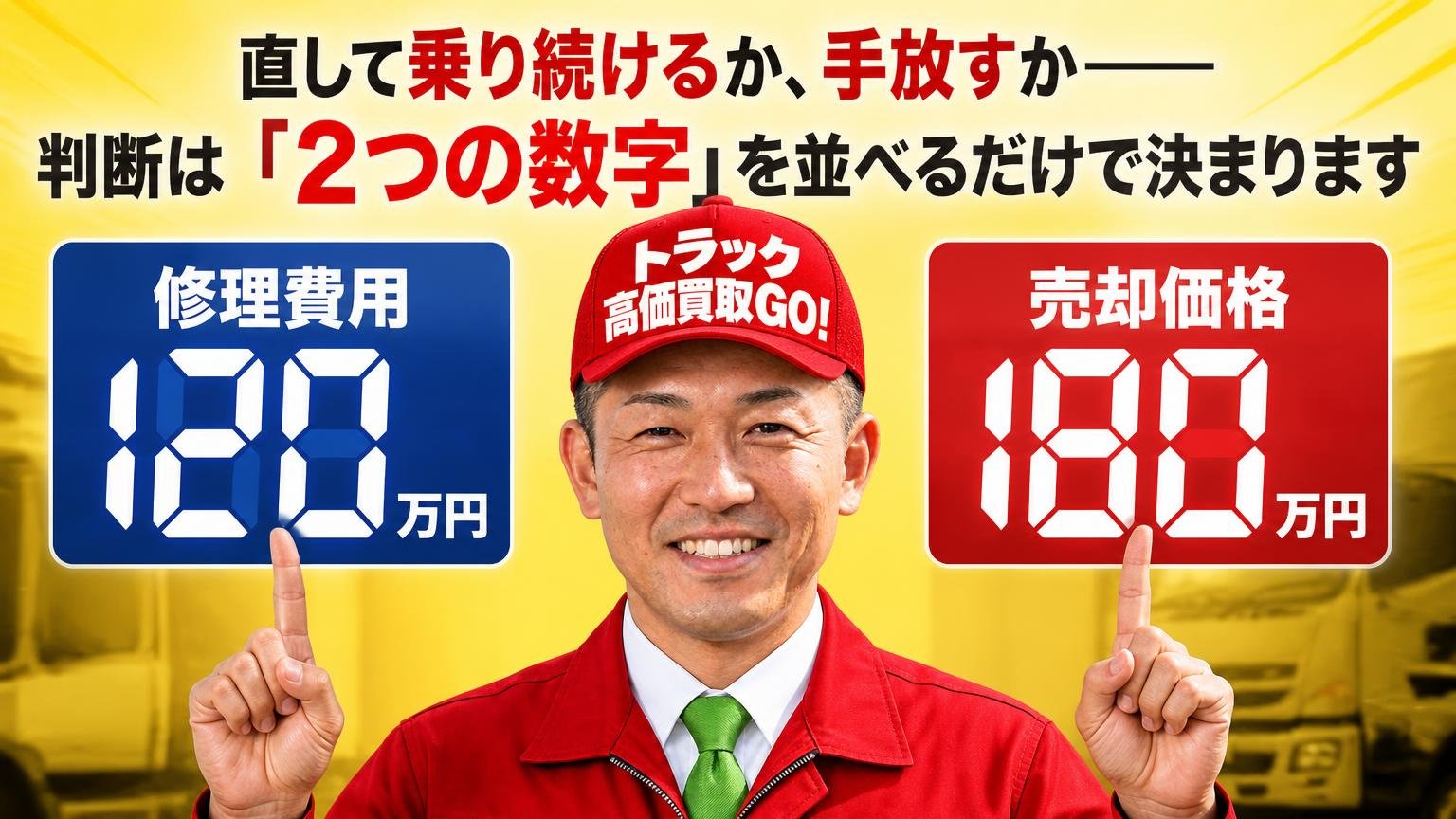 直して乗り続けるか、手放すか——判断は「2つの数字」を並べるだけで決まります
